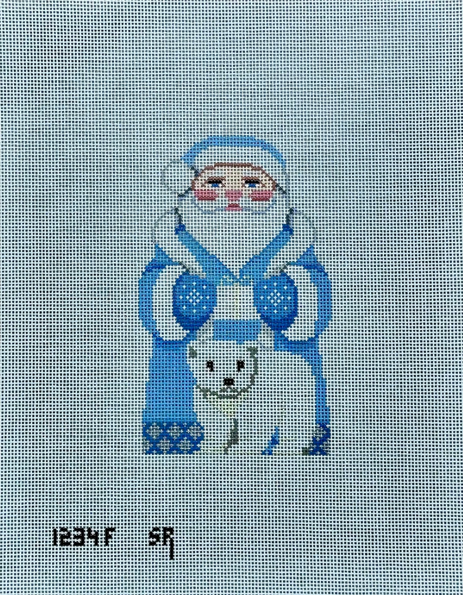 Artic Santa Polar Bear Canvas