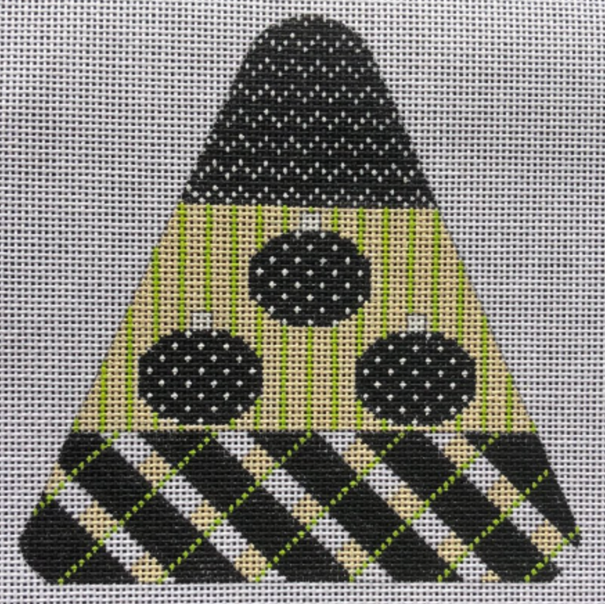 Candy Corn - Pumpkin Plaid B&amp;W version