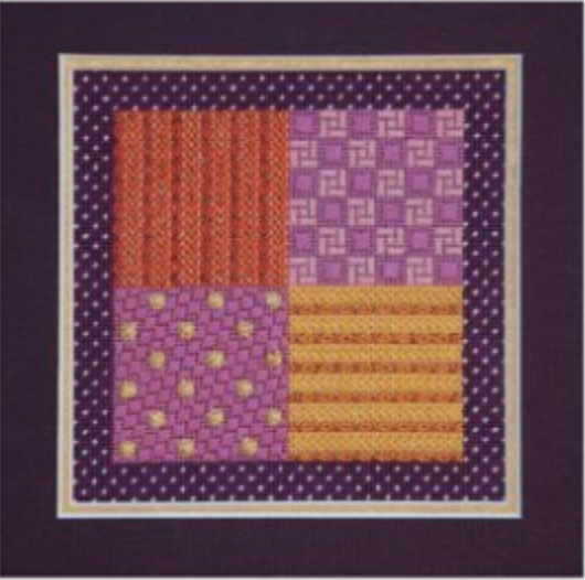Stripes Dots &amp; Checks Counted Canvas Chart
