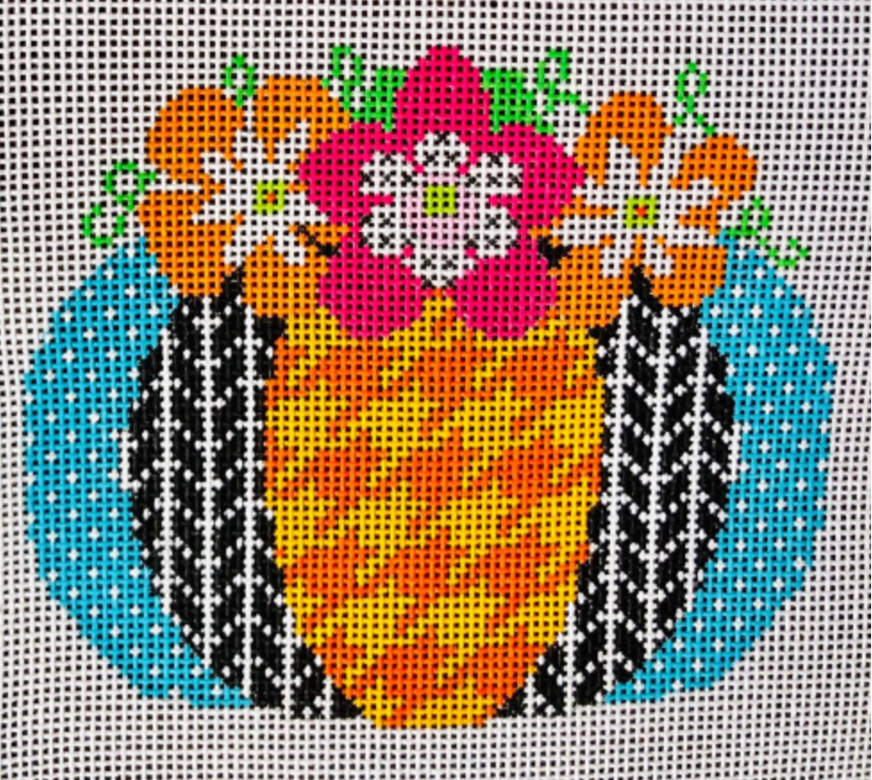 Pumpkin Flower Patch - Houndstooth