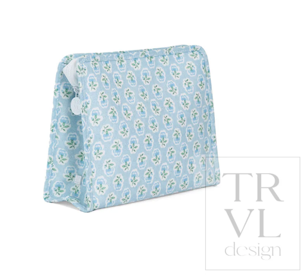 Roadie Medium Zip Pouch - Petite Fleur Blue