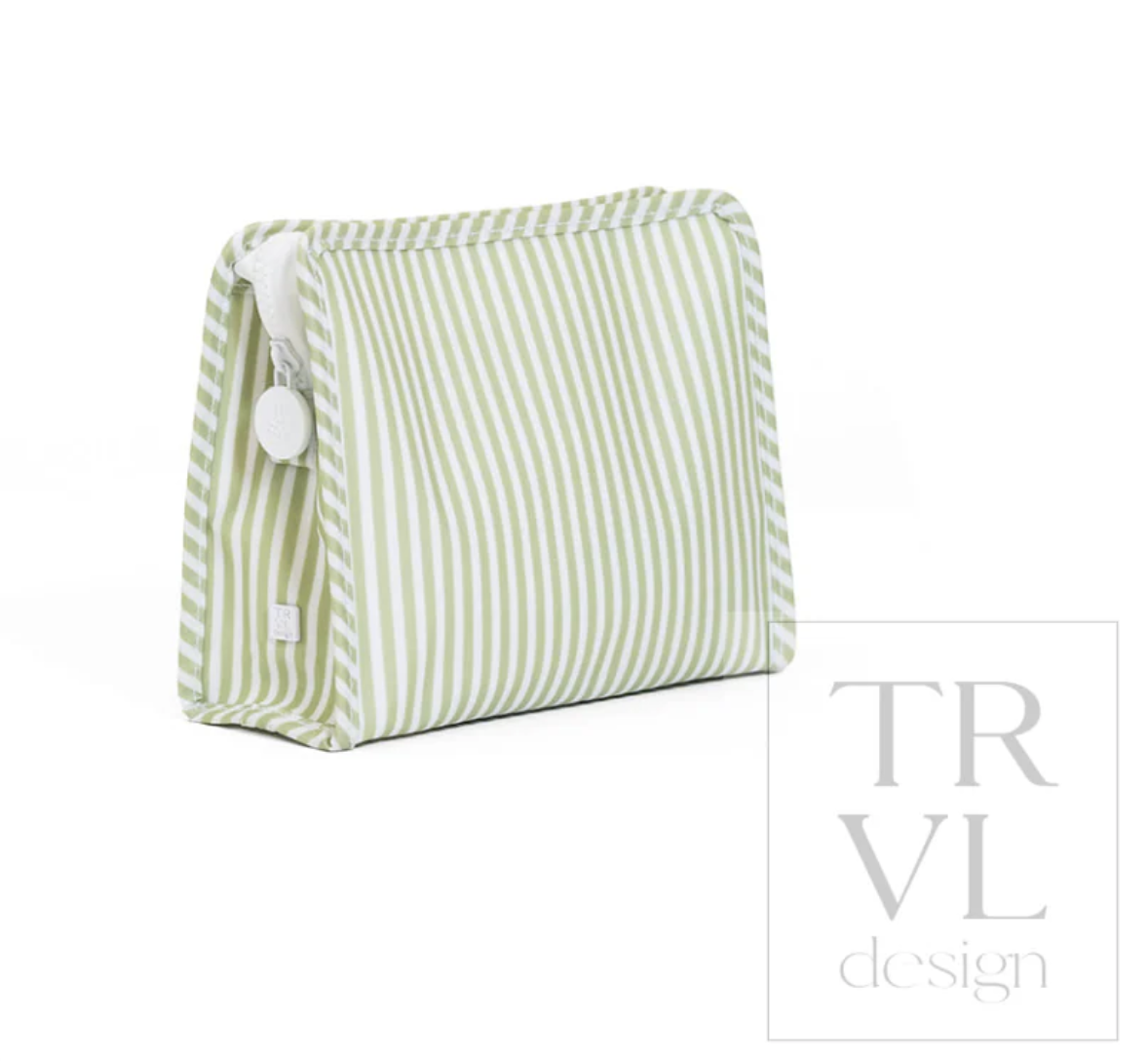 Roadie Medium Zip Pouch - Pimlico Stripe Sage