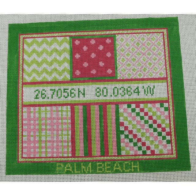 Palm Beach Coordinates Canvas