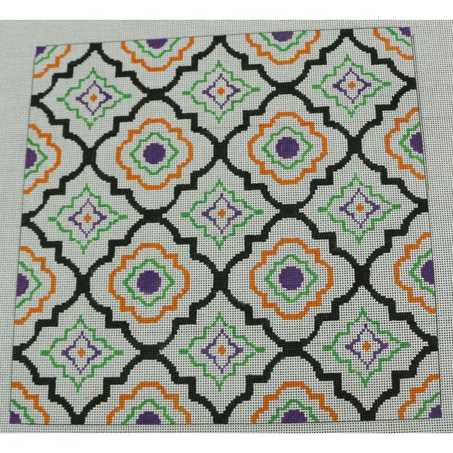 Halloween Tiles Pillow Canvas