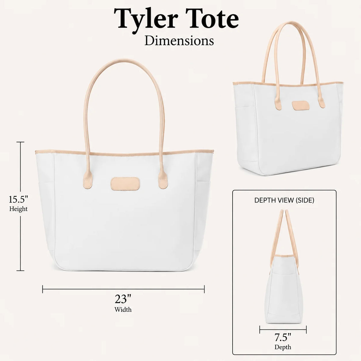 Tyler Tote - Ice Blue Coated Canvas