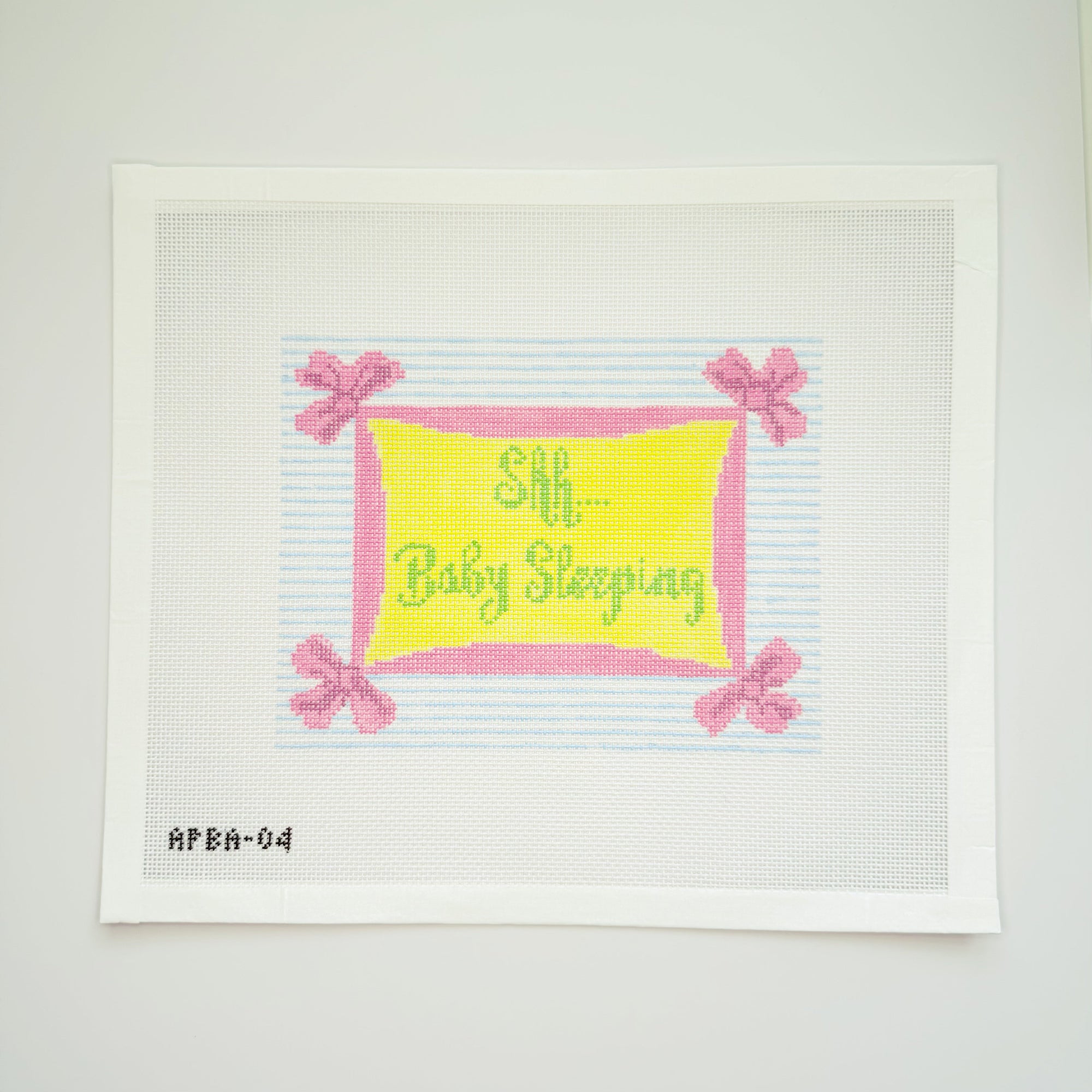 Shh. Baby Sleeping" with Bows Canvas