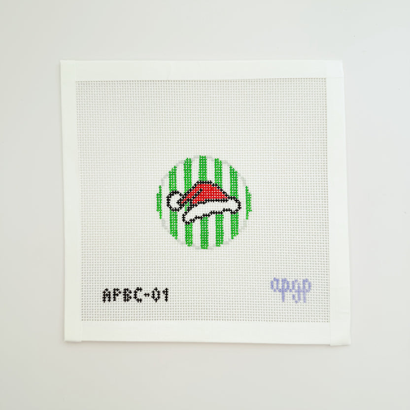 Santa Hat Bag Tag Canvas