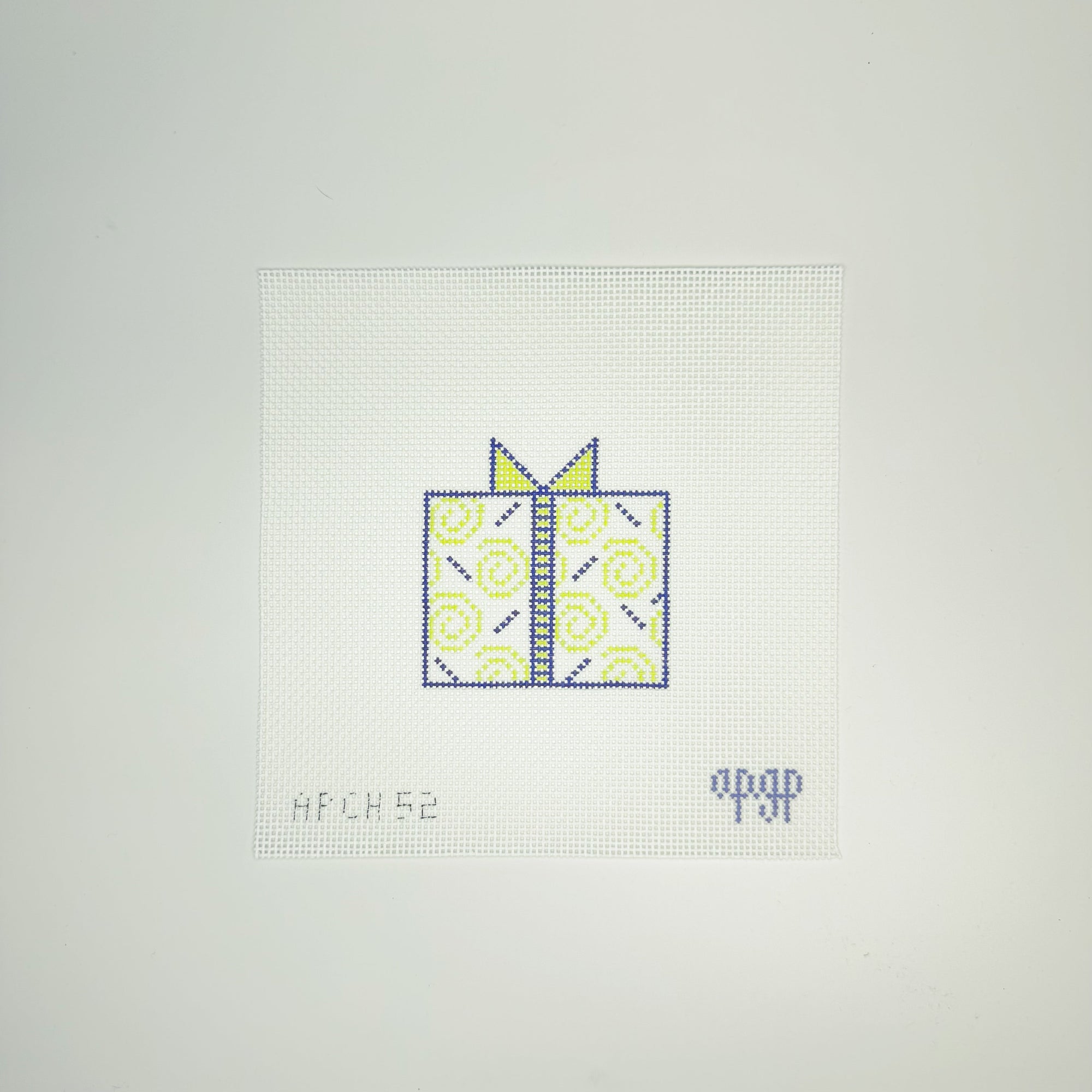 Gift Box - Green/Navy Canvas