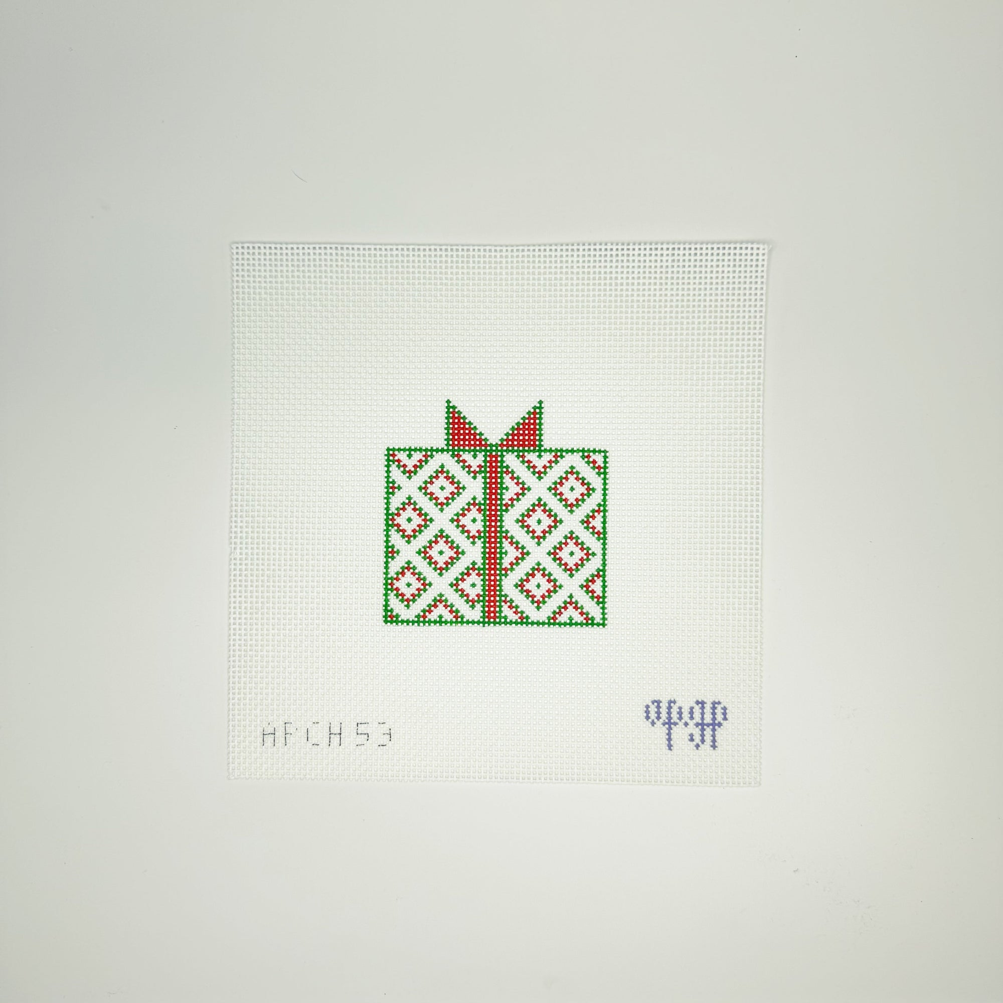 Gift Box - Green/Red Canvas