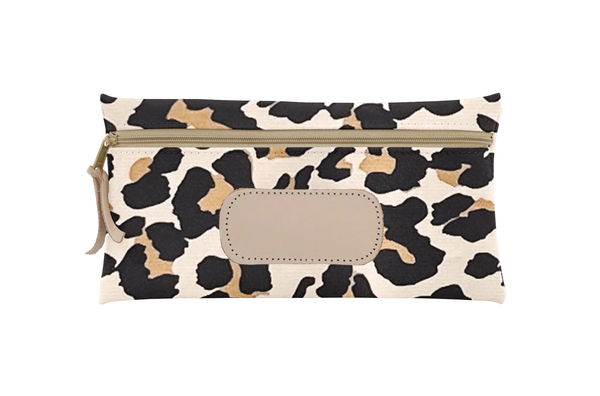Large Pouch Leopard Coasted Canvas