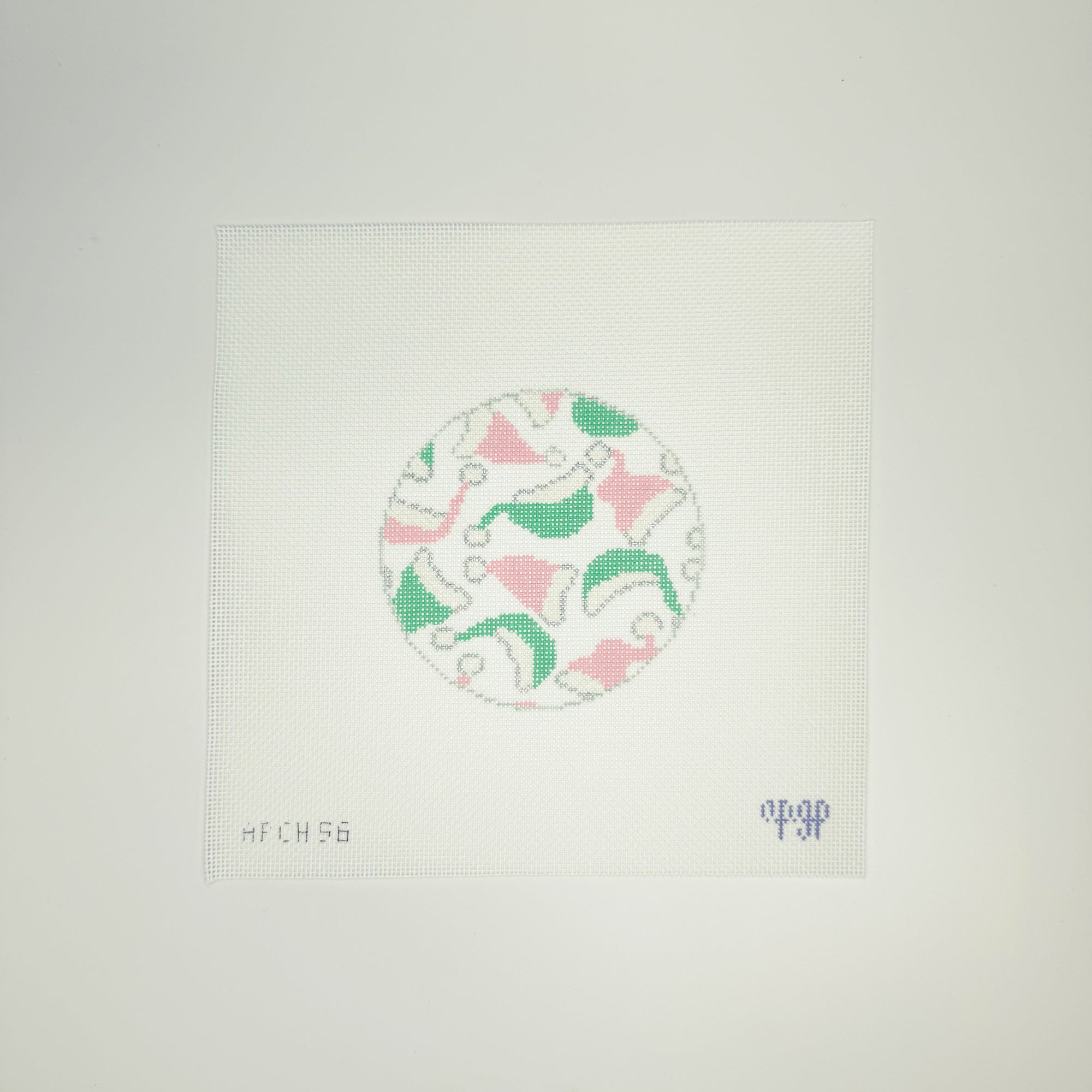 Santa Hats Pink/Green Canvas